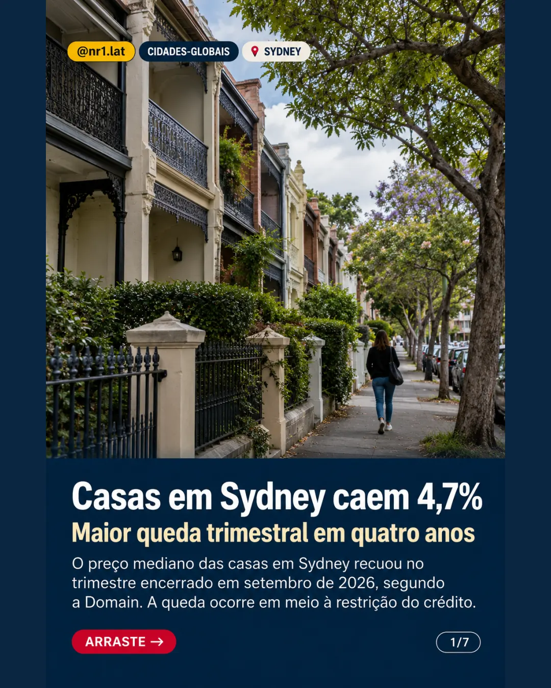 Sydney: casas caem 4,7%, maior recuo trimestral em quatro anos — imagem 1 de 7