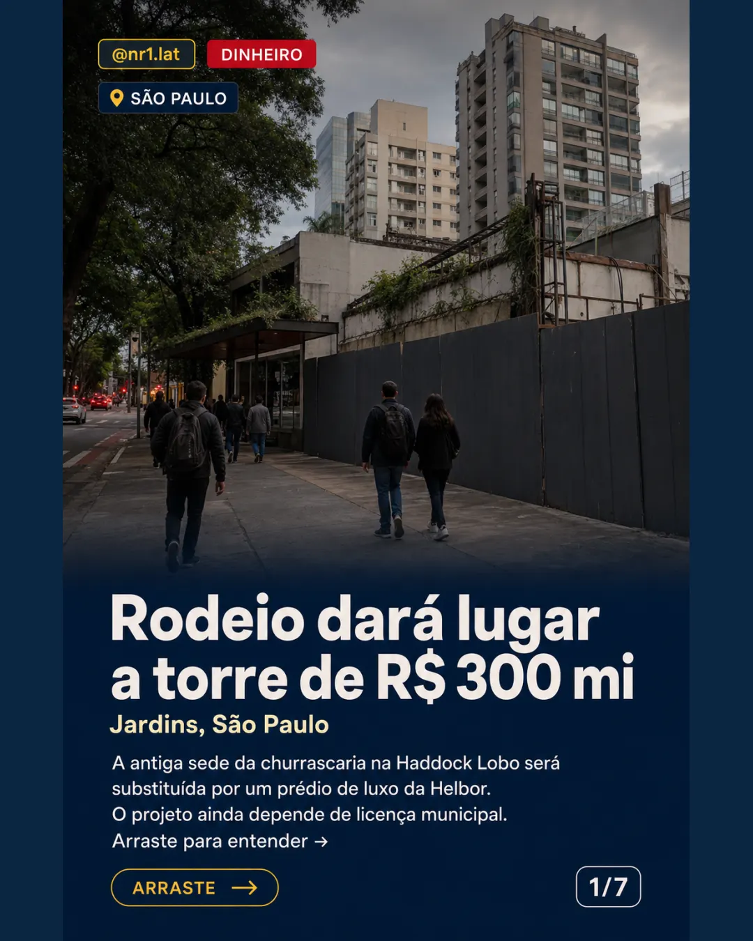 Torre de luxo de R$ 300 mi substituirá Rodeio em São Paulo — imagem 1 de 7