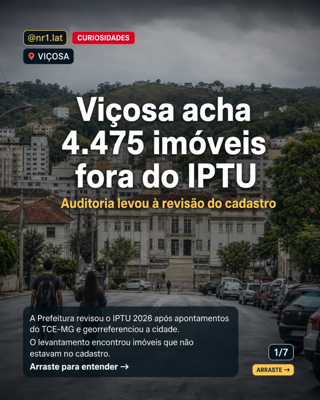 Viçosa acha 4.475 imóveis fora do IPTU após auditoria — imagem 1 de 7