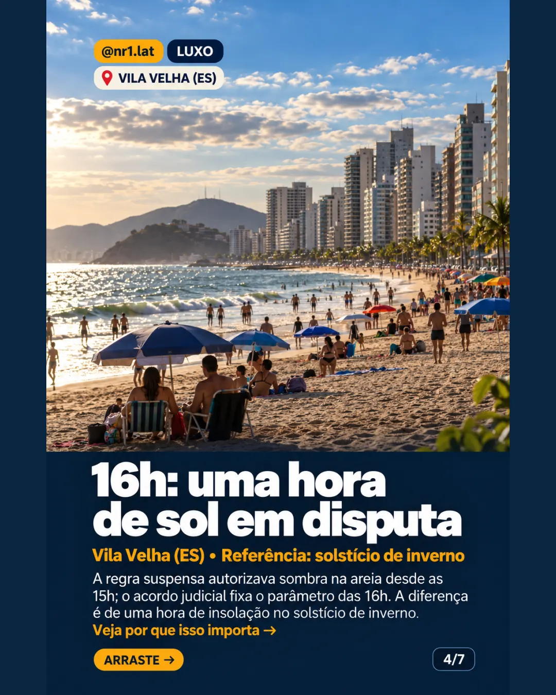 Vila Velha (ES): Justiça barra sombra na praia antes das 16h — imagem 4 de 7
