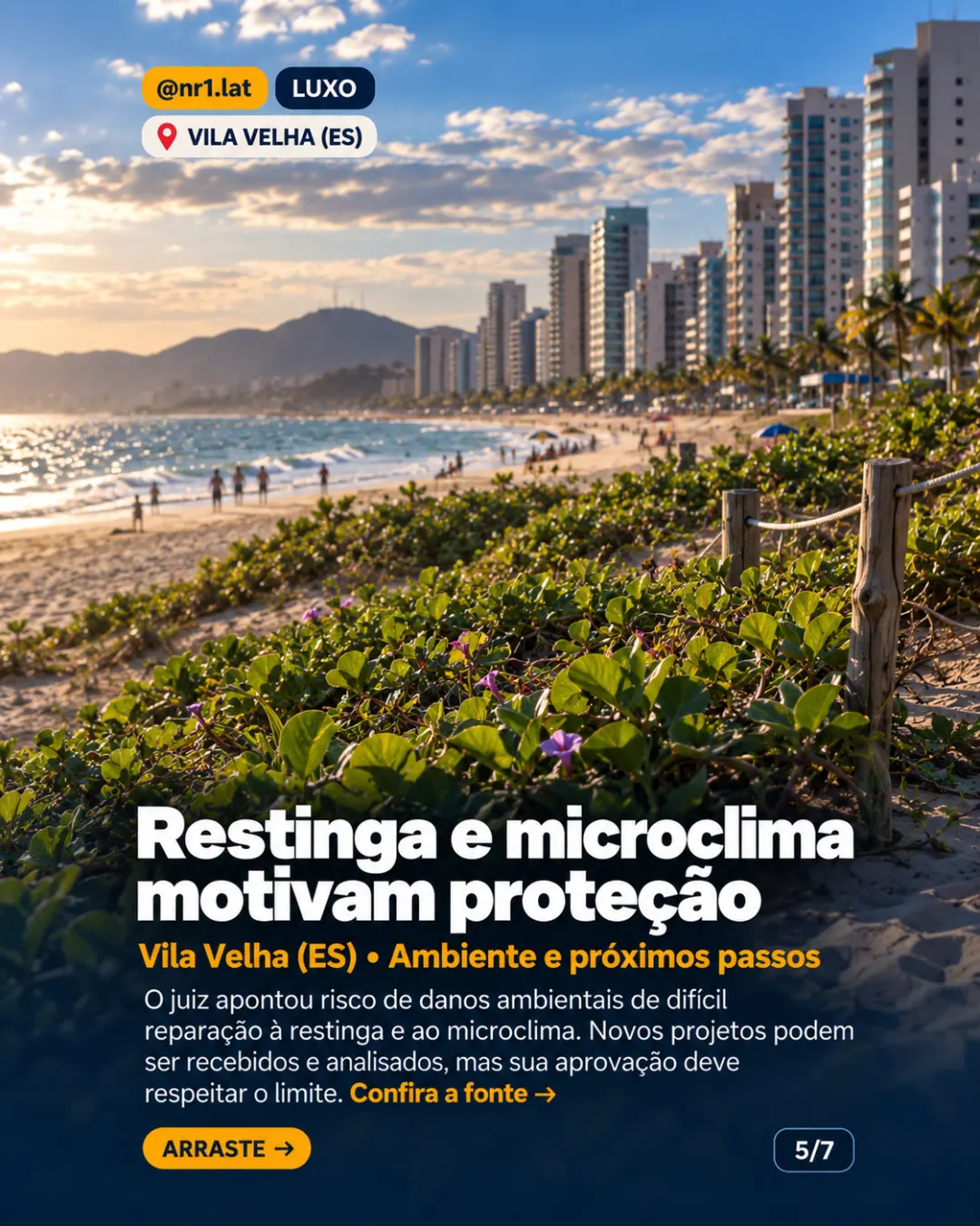 Vila Velha (ES): Justiça barra sombra na praia antes das 16h — imagem 5 de 7