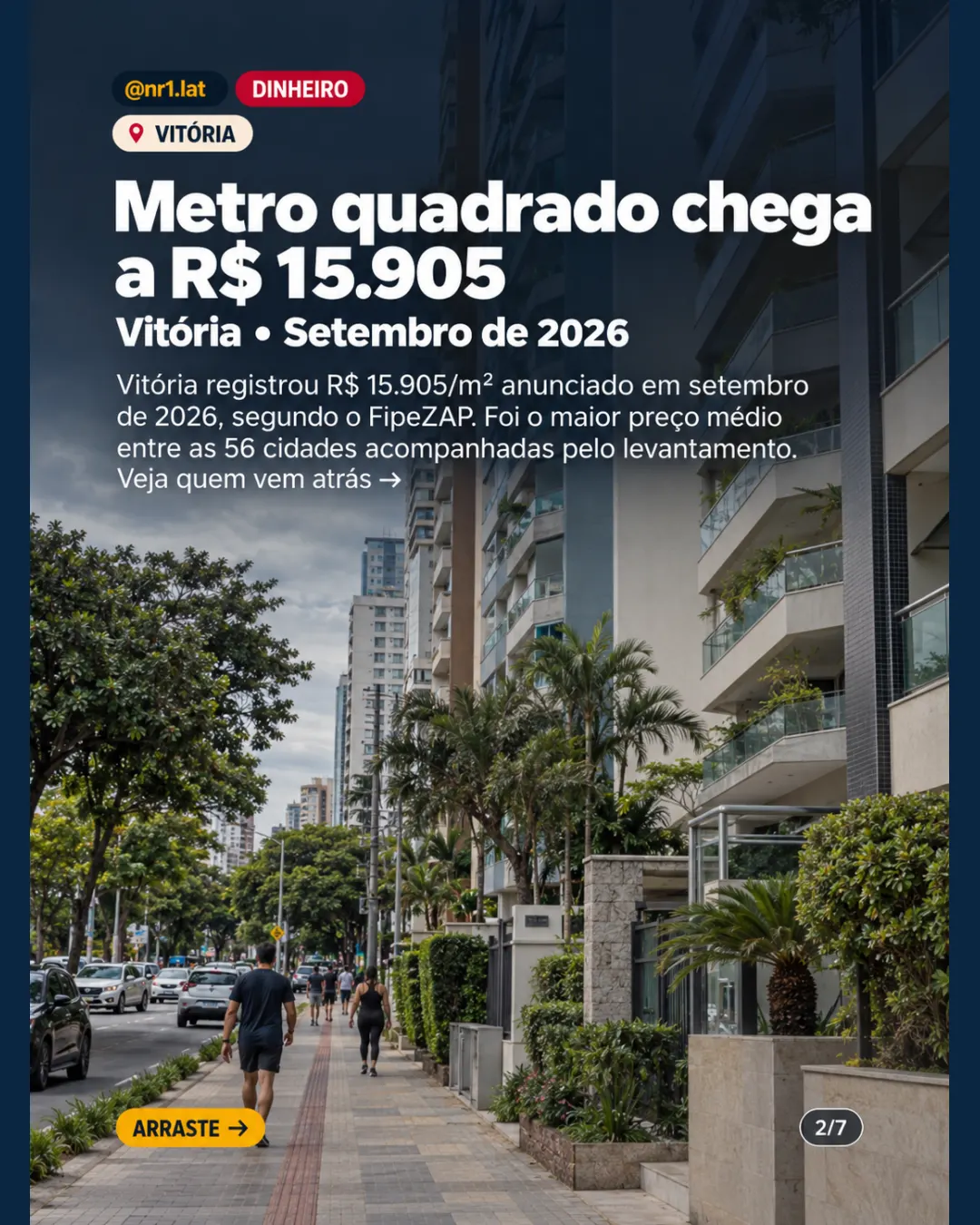 Vitória chega a R$ 15.905/m²; alta é quase tripla da média — imagem 2 de 7
