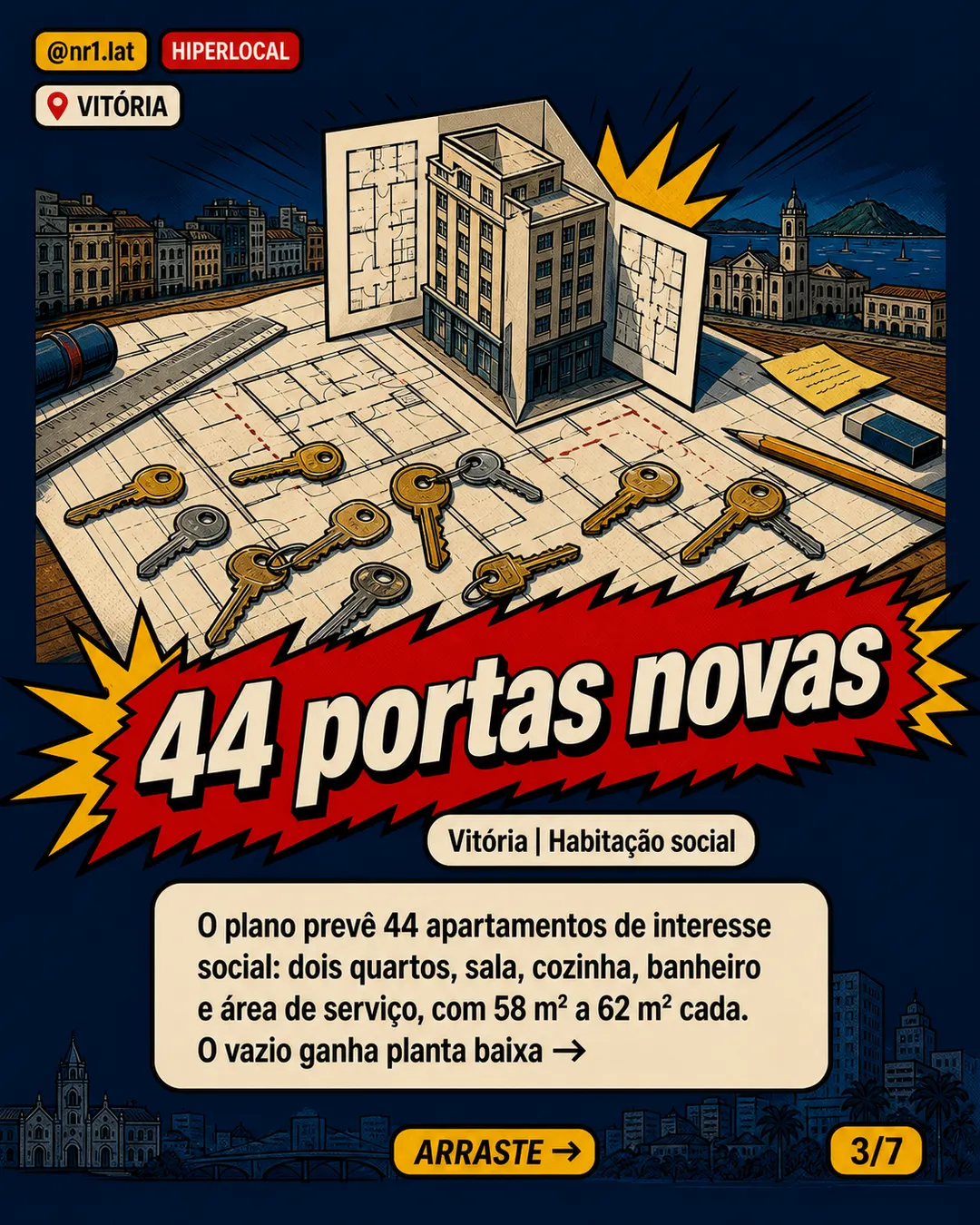 Vitória troca prédio abandonado por 44 moradias no Centro — imagem 3 de 7